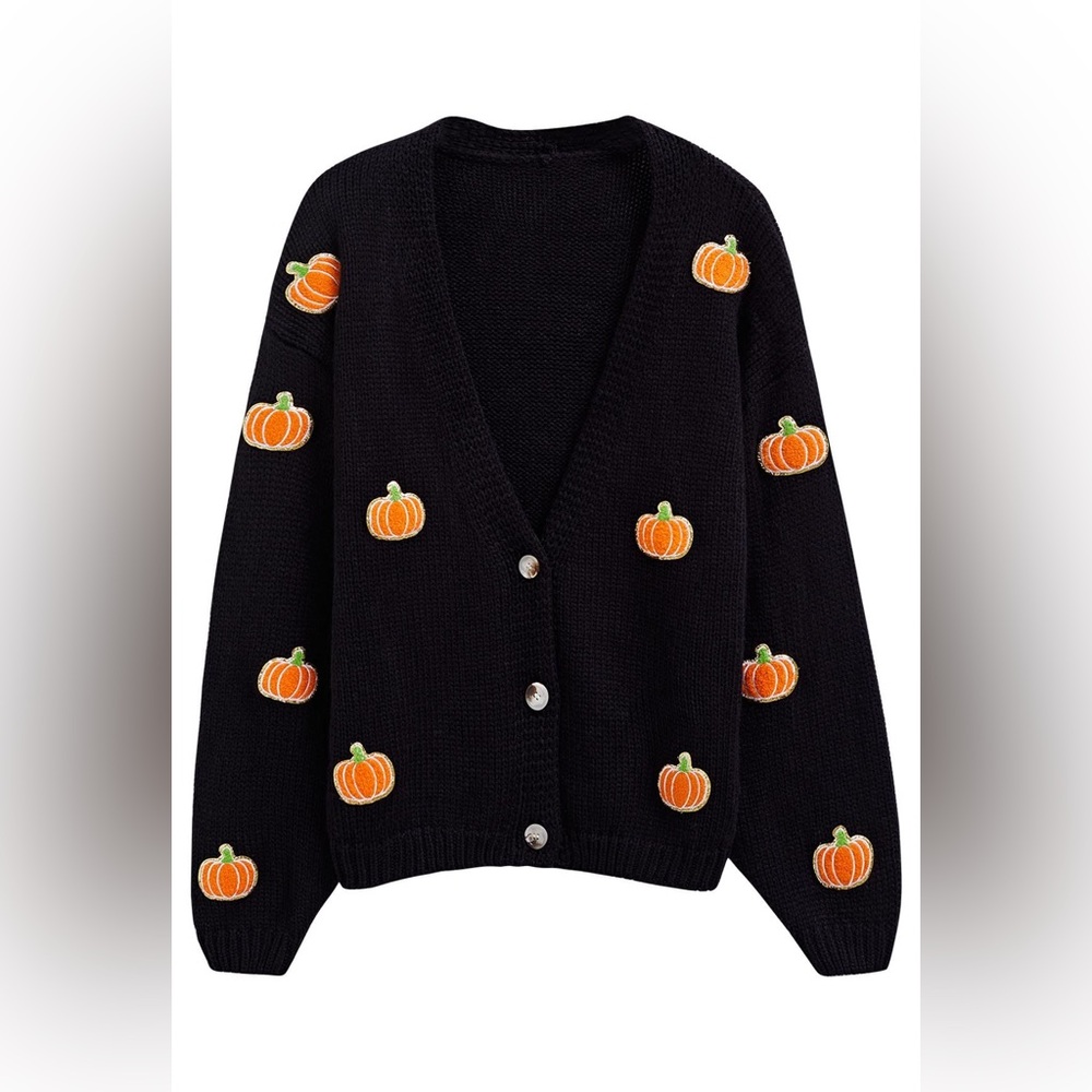 Chicwish Pumpkin Patch Button Front Knit Cardigan - image 2